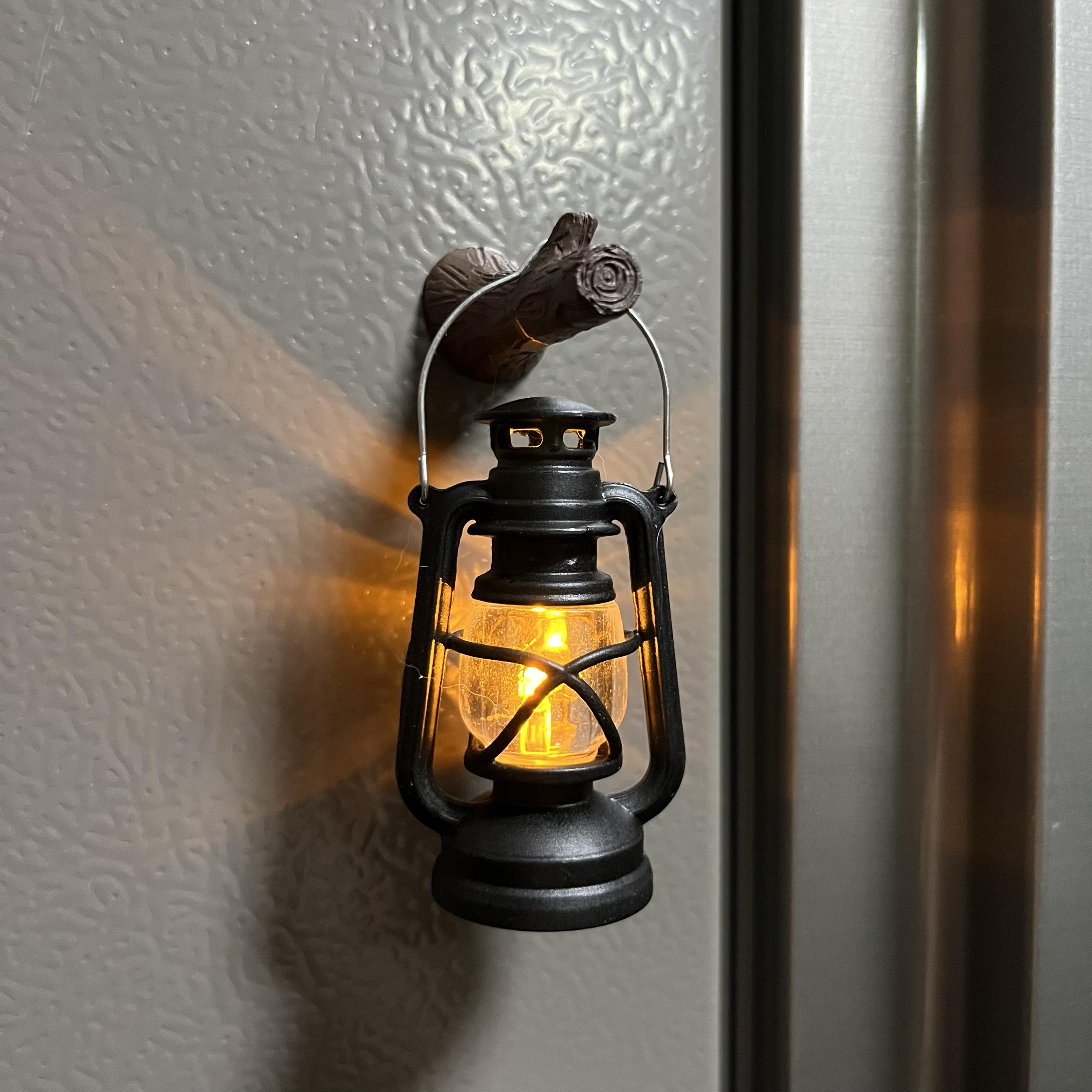 煤油宫灯发光冰箱贴文创意中古艺术露营小夜灯装饰旅游中国风磁贴