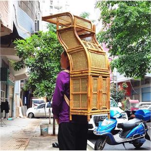 古代书生背篓竹制宁采臣背书箱状元箱移动售货背筐行脚僧徒步背包