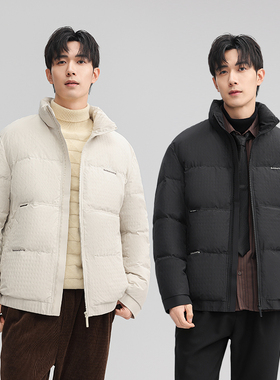 DESSO连帽90鸭绒羽绒服/冬季85鸭绒立领羽绒服