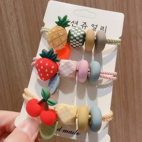 韩版ins水果少女风百搭橡皮筋