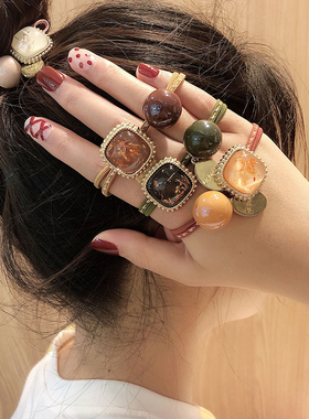 韩版ins网红气质发绳简约百搭头绳发圈小清新森系橡皮筋皮套