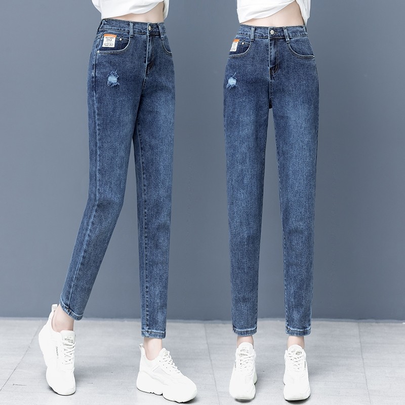 久利诗官方旗舰店铺官网高腰牛仔裤女以纯色女装士秋季灰色2020年