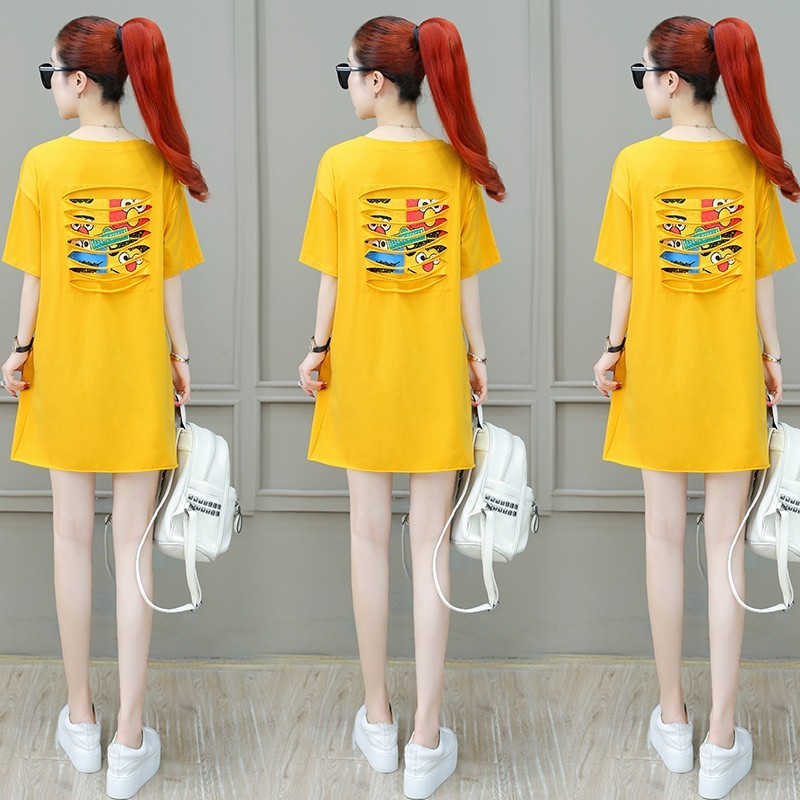 爱依服旗舰店t恤裙子女装夏天2020新款流行网红时尚气质小个子轻