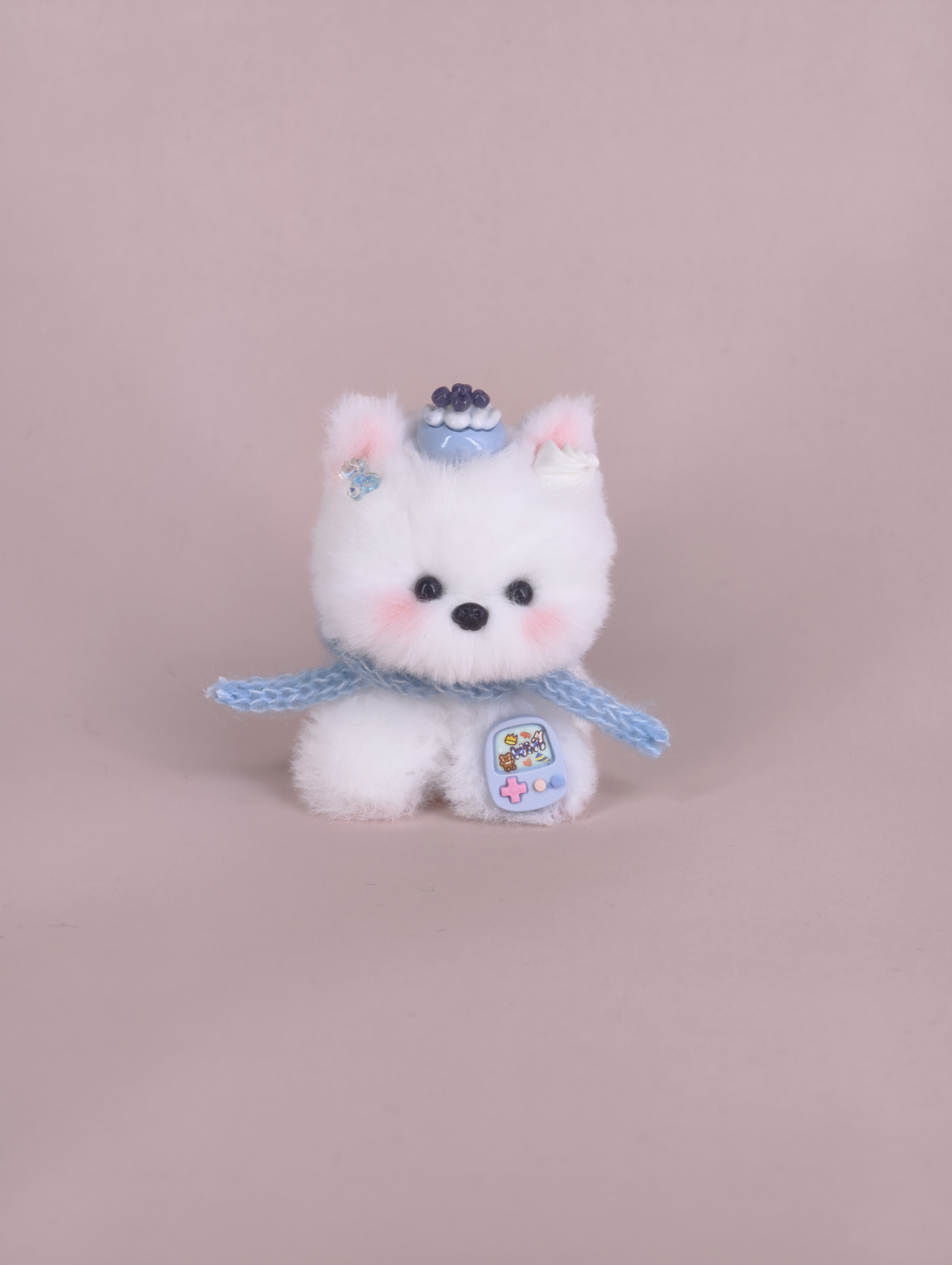 【蓝莓味西高地】原创小狗汽车摆件成品狗狗玩具礼物8cm高