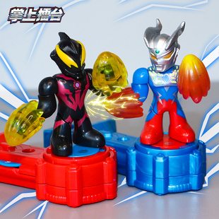 奥特曼打架玩具掌上对战擂台儿童男孩赛罗特利迦超可动怪兽人偶