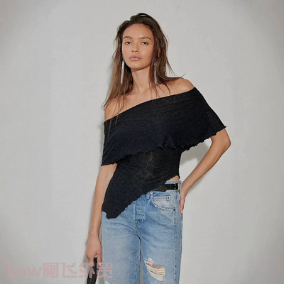 Shirthollowlaceslimfitshortsle