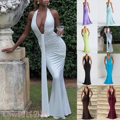 SexycamisoleV-neckslimfitdress