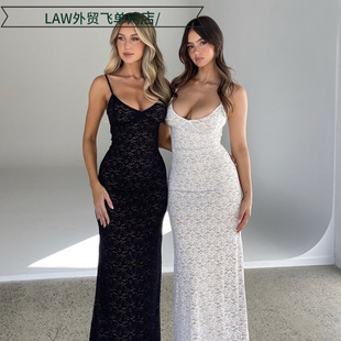 sleeveless fit lace dress时尚 Sexy 吊带性感蕾丝低胸修身 slim