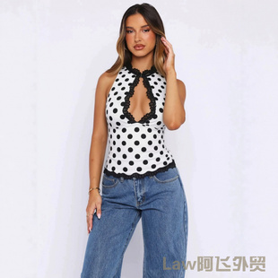 Lace chiffon top slit sexy slim fit dress妹修身显瘦短袖上衣