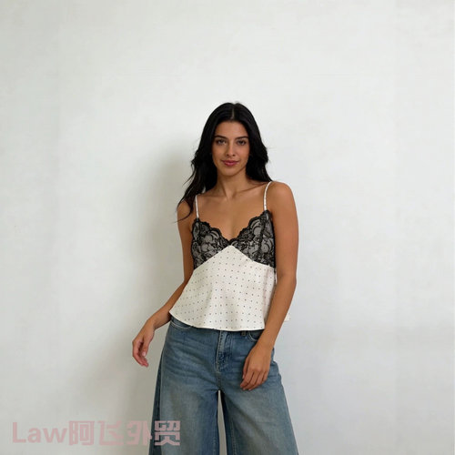 Shirthollowlaceslimfitshortsle
