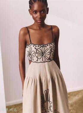 Printed vacation sexy casual dressGY25099印花大摆连衣裙年