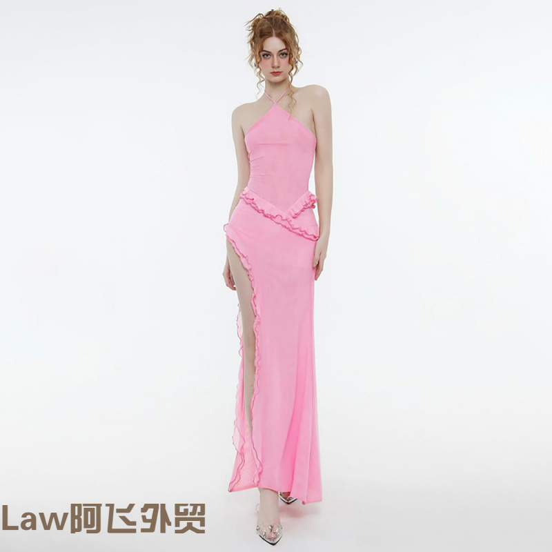 SexyV-neckslimfitslitdress性感