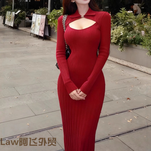 sexy dress纯欲镂空简约修身 floral strapless print Flattering