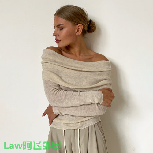 RibbontopKnittedslimfitshirt身