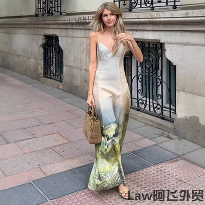 Floralsexydrapingmididress吊带