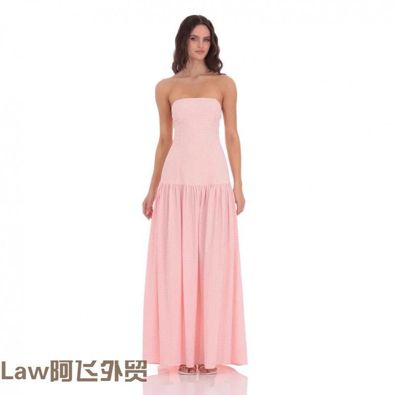 Lace sexy casual draped satin vest优雅印花法式抹胸连衣裙,女装/女士精品,连衣裙,淘宝优惠券,粉丝福利购,淘宝优惠卷