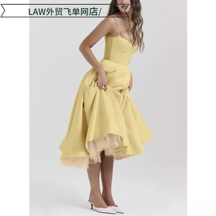 neck party Sexy 双层蕾丝吊带性感修身 deep dress时尚 木 satin