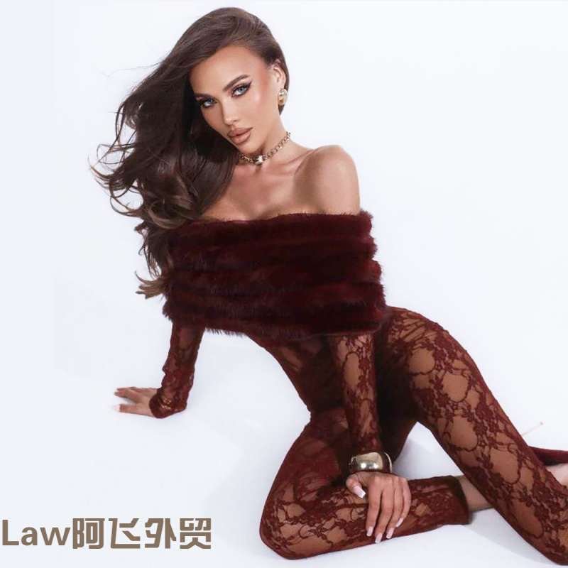 Lace-cutsexysatinprintdress性