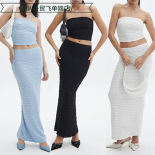 deep top Sexy dress吊带抹胸中长款 camisole ball 纯色 sequin