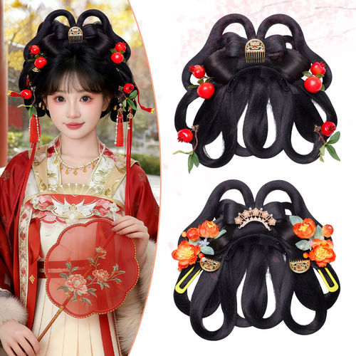 汉服古风一体发髻假发懒人造型