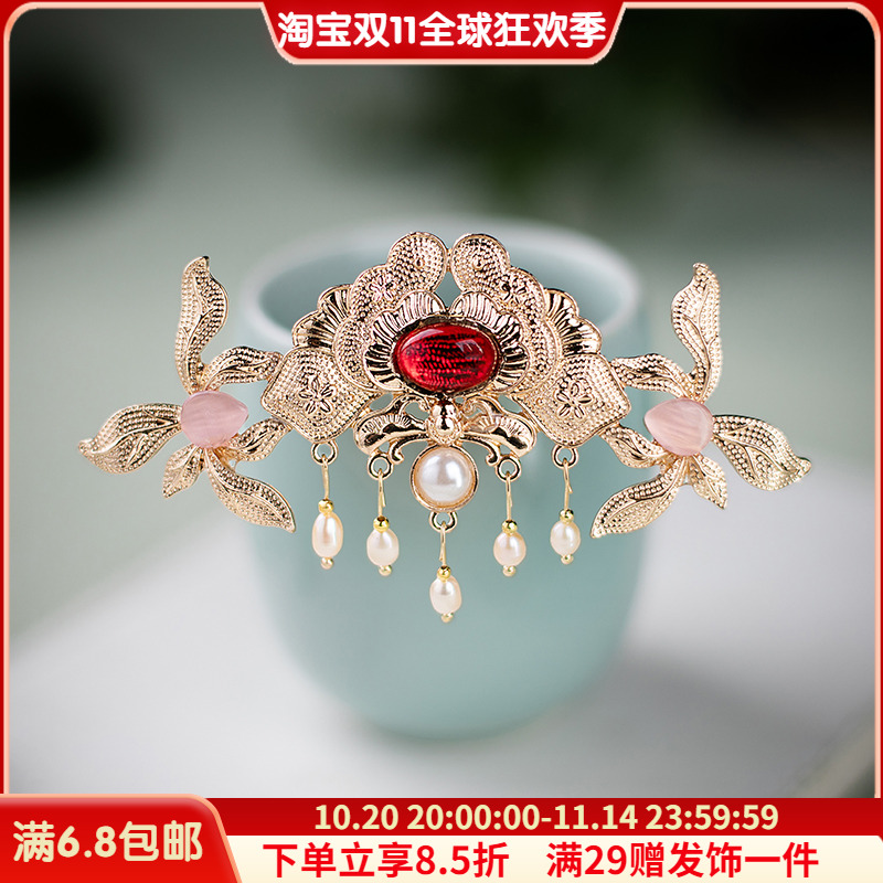 古风汉服发冠女头饰发钗古装古代发饰气质造型流苏步摇假发发簪