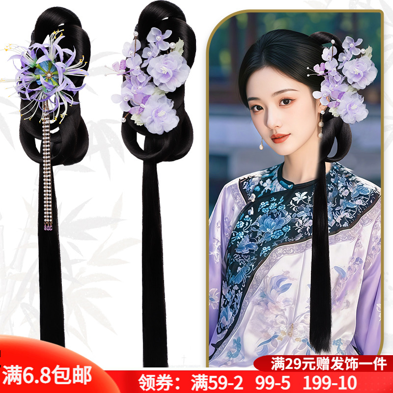 古风汉服清汉女抓夹假发饰品组合