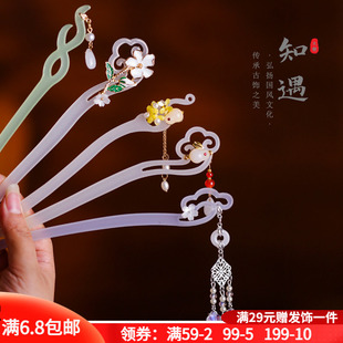 新款醋酸发簪盘发簪子古风头饰日常百搭汉服古典新中式复古风发饰