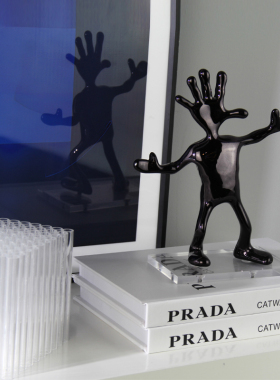 亚克力装饰现代书房书柜