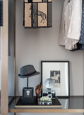 装饰展示现代轻奢衣帽间卧室