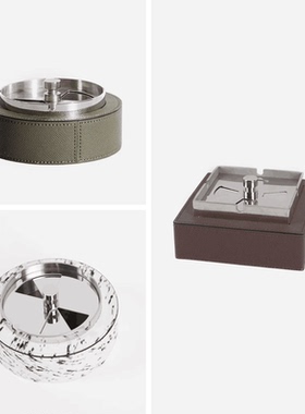 皮革金属装饰使用轻奢客厅洽谈室