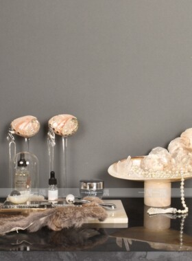 现代轻奢贝壳首饰托盘摆件组