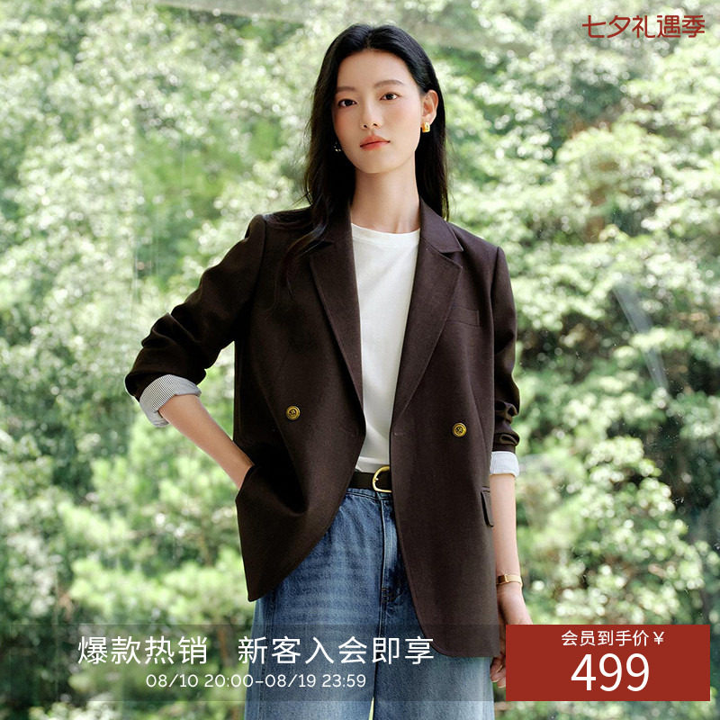 衣香丽影通勤女西装摩卡棕
