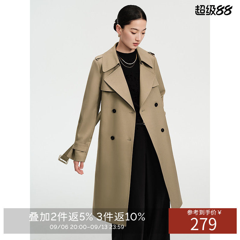 抗皱免烫风衣女中长款2026春季新款今年流行高级感英伦风