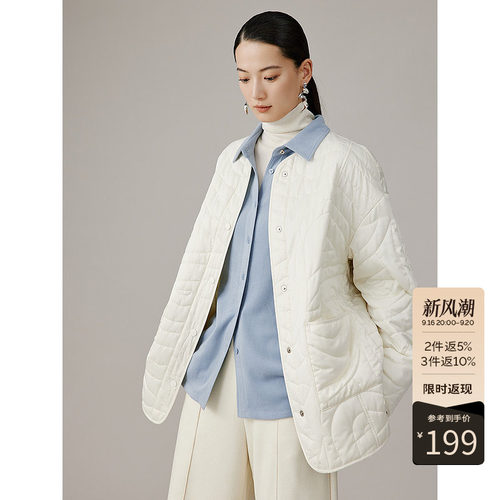 衣香丽影白色棉服短外套女2026年春装新款高级感超好看棉衣小棉袄