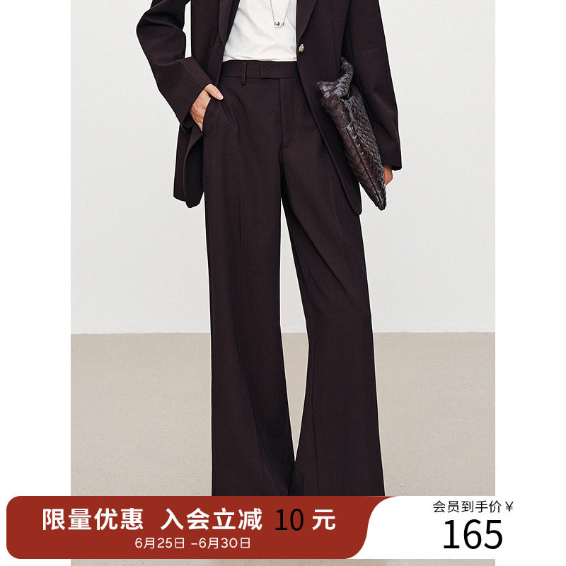 衣香丽影直筒休闲裤2025年秋款慵懒松弛感西装阔腿裤