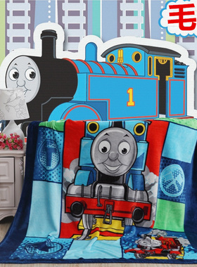 儿童卡通毛毯空调法莱绒毯150*200托马斯毛毯幼儿园春秋盖毯被子