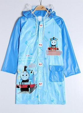 包邮儿童下雨天衣服托马斯雨衣可背书包男孩幼儿园宝宝上学雨披