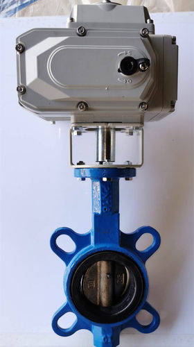 电动对夹蝶阀球墨铸铁蝶阀电镀板电动蝶阀220V24V380V