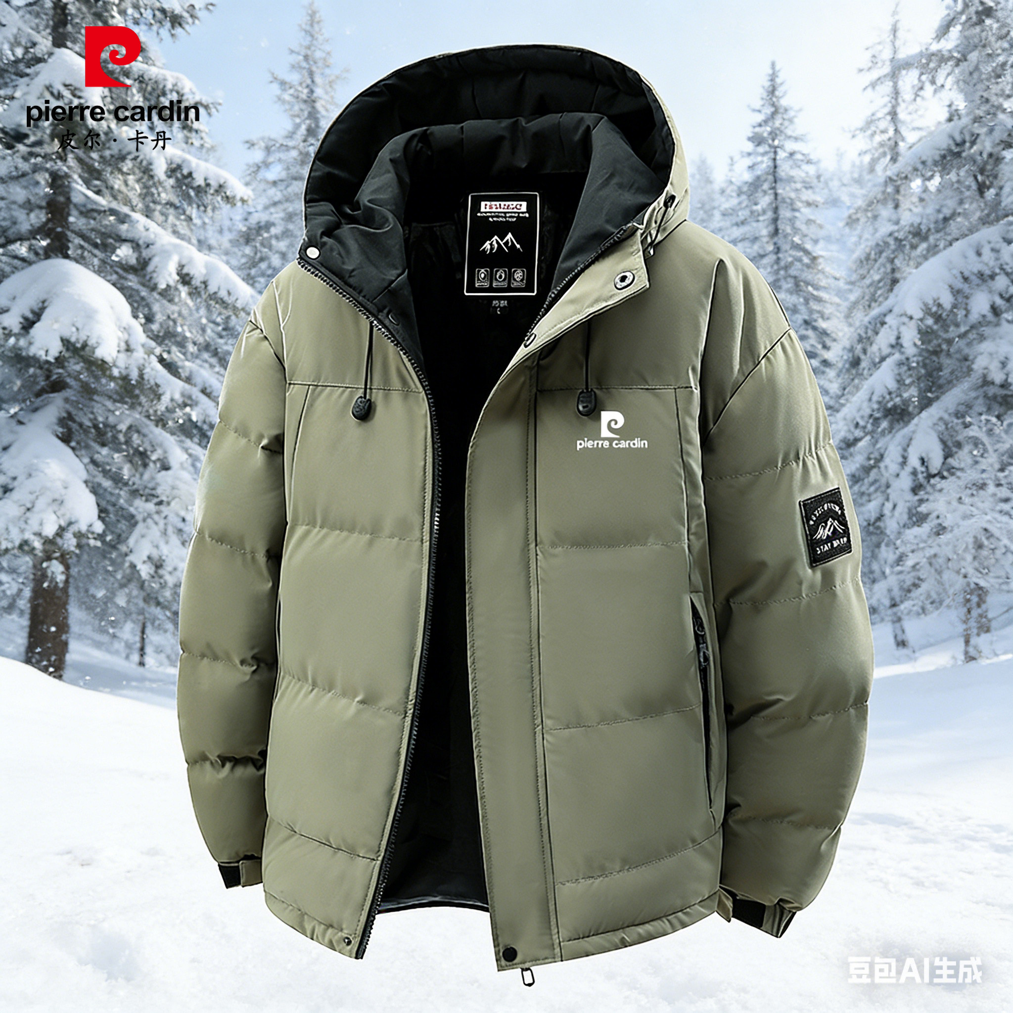 皮尔卡丹正品冬季连帽防风棉衣男士加厚保暖棉袄户外抗寒棉服外套,男装,棉衣,淘宝优惠券,粉丝福利购,淘宝优惠卷