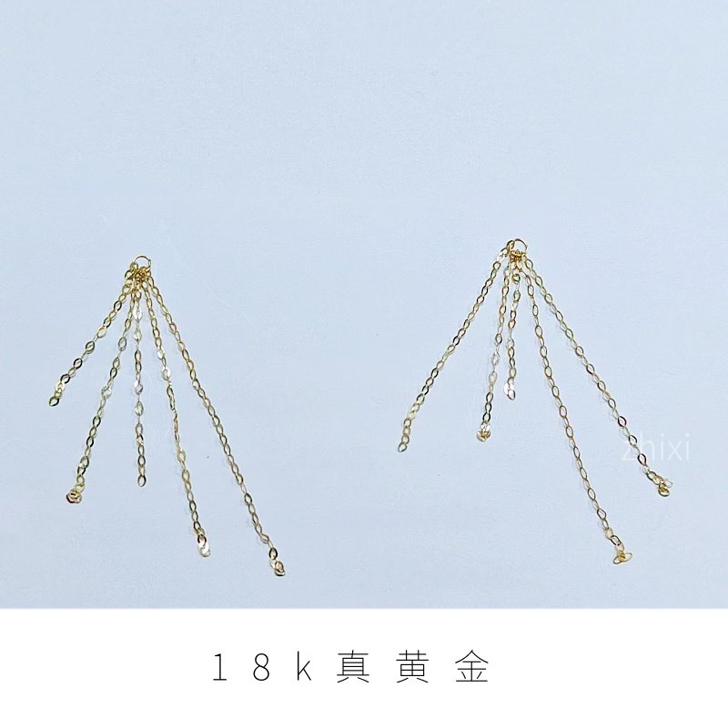 18K金耳环配件流苏伴侣AU750手工DIY材料长款时尚（不含耳钉）,饰品/流行首饰/时尚饰品新,耳线,淘宝优惠券,粉丝福利购,淘宝优惠卷