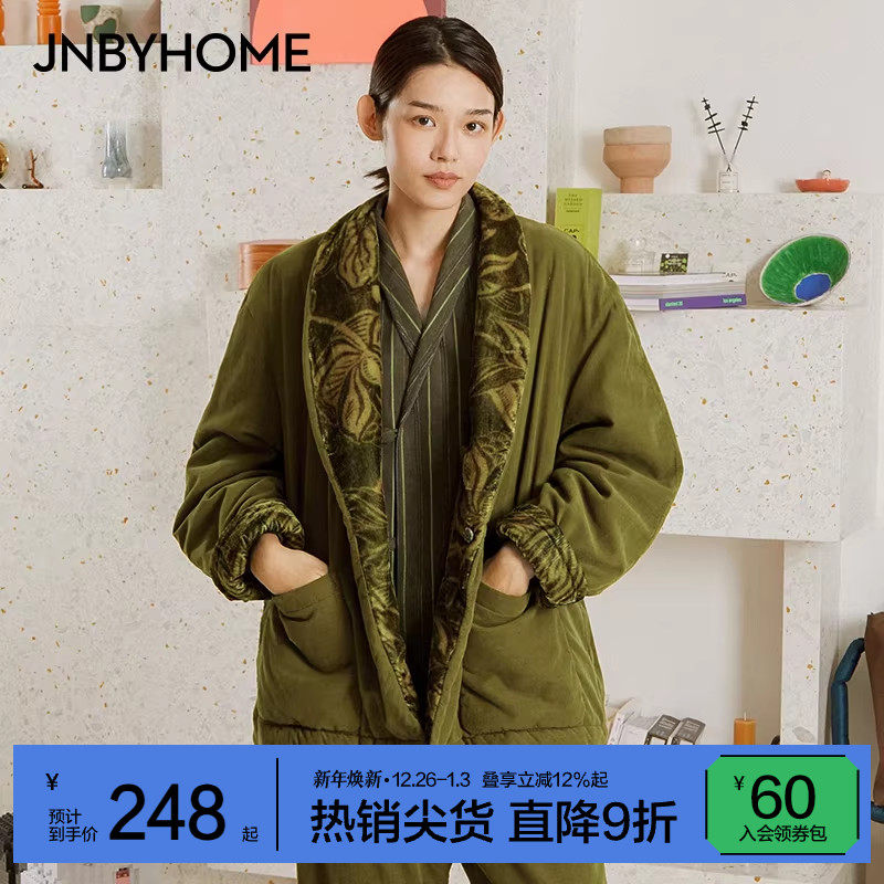【加厚家居服】JNBYHOME江南布衣秋冬睡衣灯芯绒珊瑚绒温暖柔
