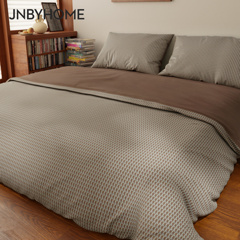 JNBYHOME江南布衣全棉60支床单床笠被套印花四件套床上用品
