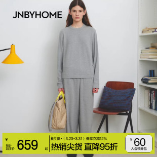 睡衣休闲舒适 德绒圆领家居套装 JNBYHOME江南布衣秋季 女长袖