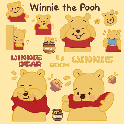 小熊维尼电动车装饰贴