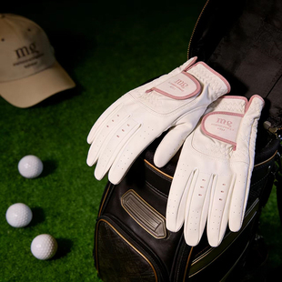 MG高尔夫球手套女士新款羊皮防滑耐磨透气双手golf柔软左右手套