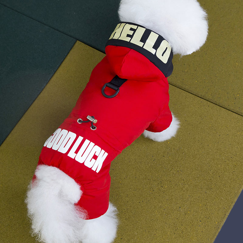 狗狗衣服秋冬泰迪比熊雪纳瑞柯基宠物冬季加绒四脚2025新款棉衣