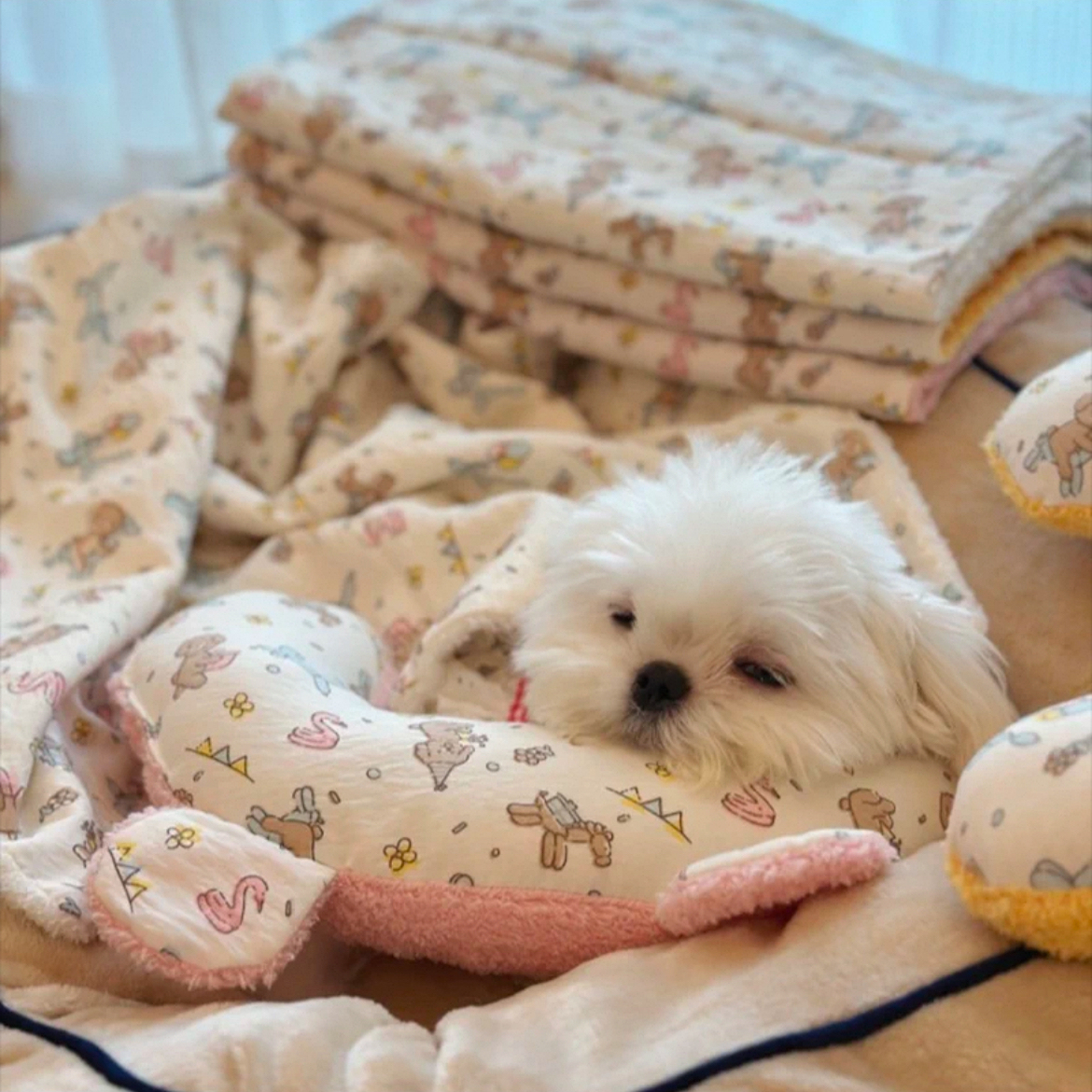 小狗狗专用小被子枕头小体泰迪比熊犬毯子毛毯狗窝垫秋冬季空调被