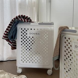 简约脏衣篮家用带轮大容量可折叠浴室脏衣服收纳筐