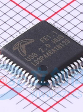 原装正品 FE1.1-AQFP48A 贴片LQFP-48 USB2.0高速四端口集线器