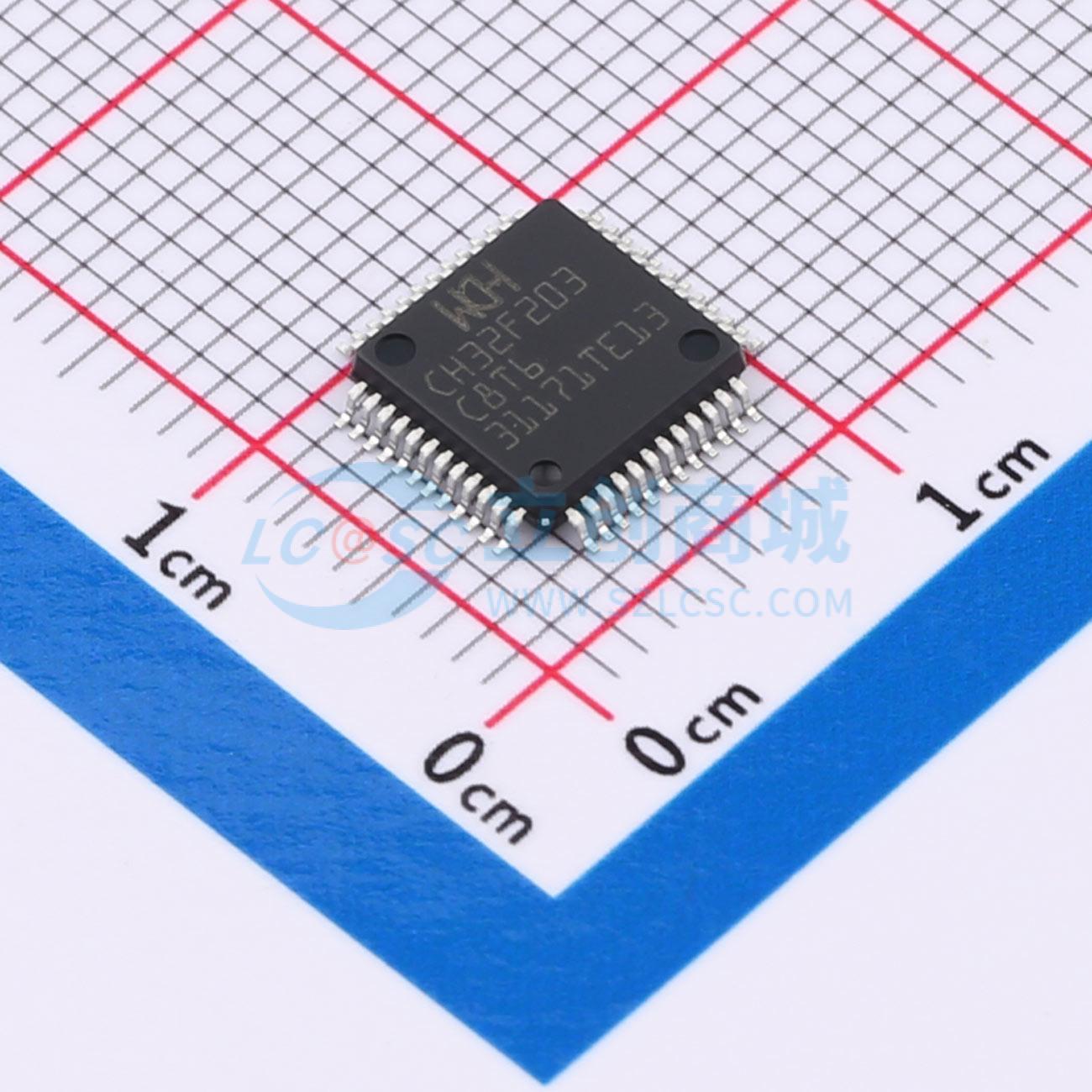 全新原装 WCH 沁恒 CH32F203C8T6 微控制芯片LQFP48 贴片IC单机片